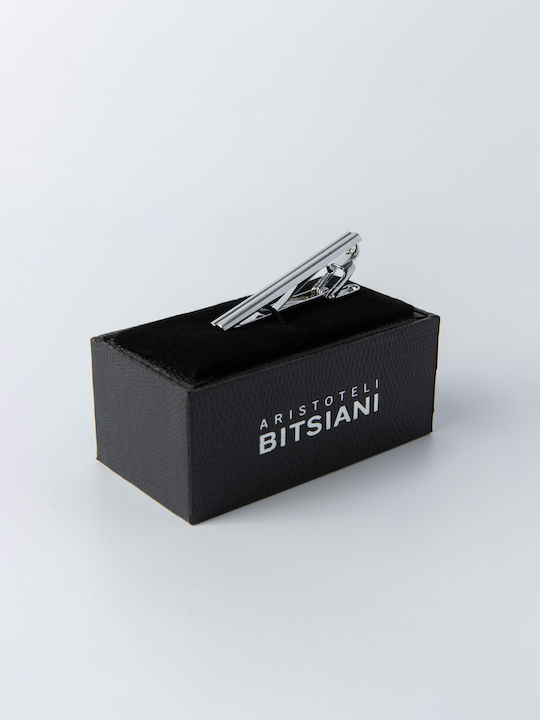 Aristoteli Bitsiani Krawattenklammer aus Metallisch Silber