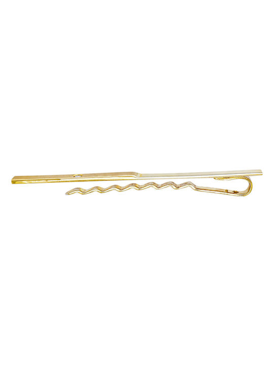 Kiriakos Gofas Gold Tie Clip Gold 14K 6.01x0.39cm