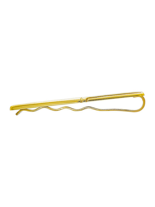 Kiriakos Gofas Gold Tie Clip Gold 14K 5.2x0.35cm