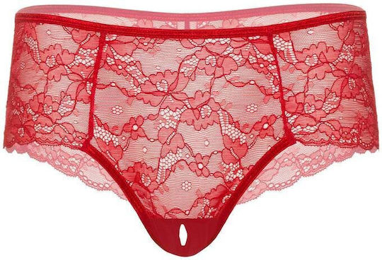 Daring Intimates Γυναικείο Sexy Slip Αυτοκινήτου Κόκκινο