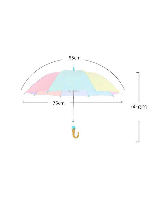 Nickelodeon Kinder Regenschirm Gebogener Handgriff Durchsichtig mit Durchmesser 75cm.