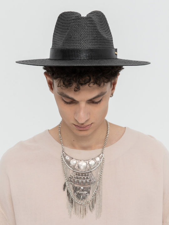 Aristoteli Bitsiani Men's Hat Fedora Black