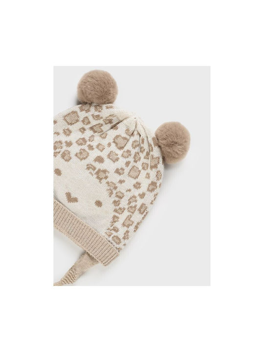 Mayoral Kids Beanie Set with Gloves Knitted White