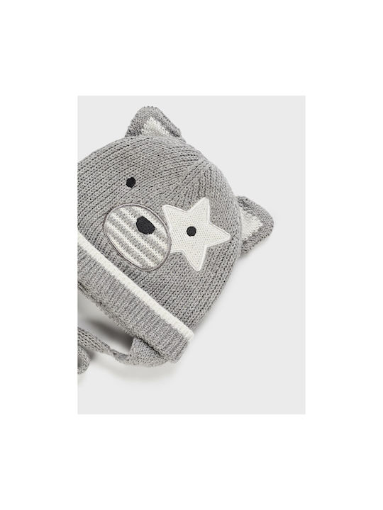 Mayoral Kids Beanie Set with Gloves Knitted Gray