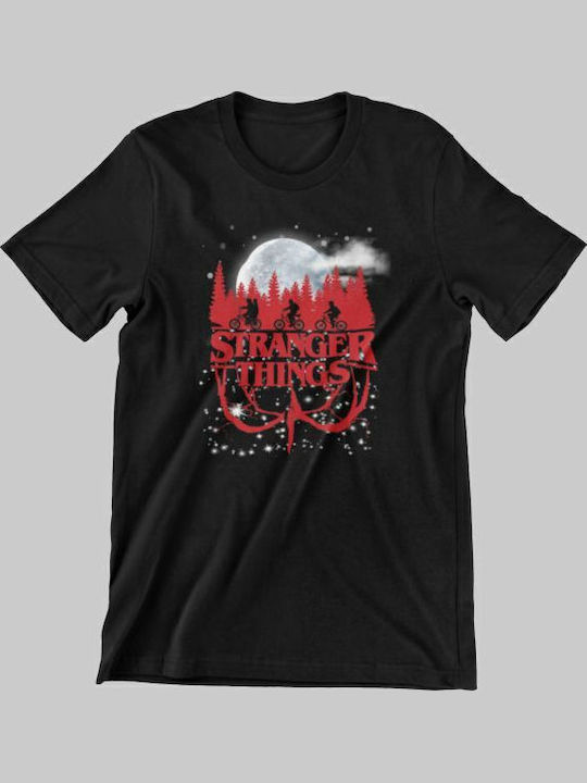 Παιδικό T-shirt Μαύρο Stranger Things