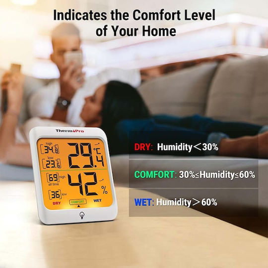 Thermo Pro Indoor Thermometer & Hygrometer Tabletop TP-53