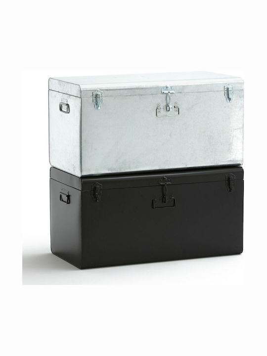 Am.Pm Dekorative Truhe Metallisch Schwarz 80x40x40cm