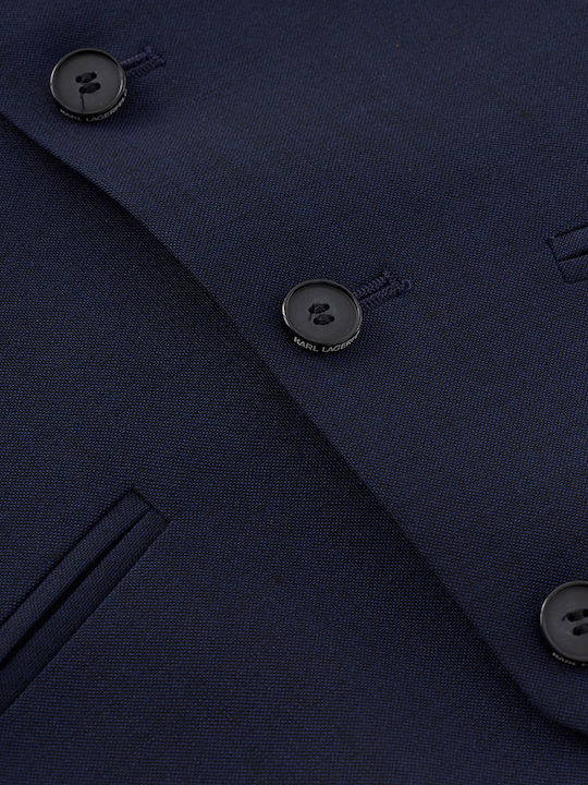 Drive Men's Suit with Vest Blue