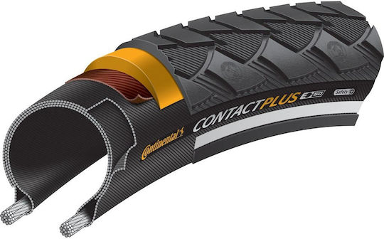 Continental Гума за велосипед Трекинг, Планина и Град Contact Plus Reflex 0101002 26" x 1.75" С тел