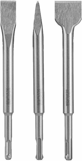 Ryobi Σετ Βελόνι & Καλέμι 3τμχ με Υποδοχή SDS Plus