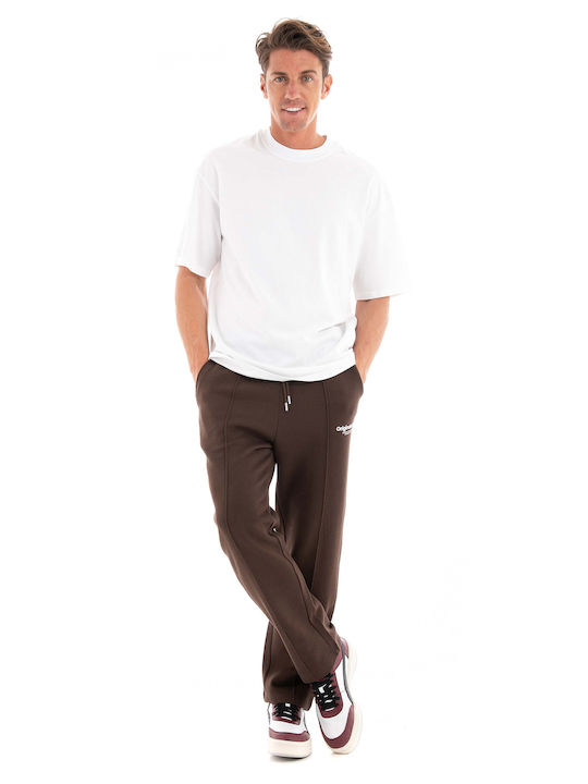 Jack & Jones Men's Sweatpants with Rubber Brown