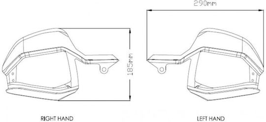 Puig Protecții mânere motocicletă în culoarea Transparent