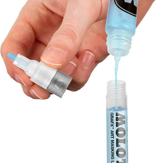 Molotow Vopsea Lichidă pentru Craft Argintiu pentru Sticlă 30ml
