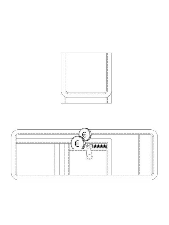 Disney Portofel pentru copii cu buzunar pentru monede cu velcro Albastru marin