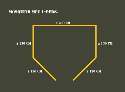 Fosco Industries Single Camping Mosquitos Nest 50x750x230cm