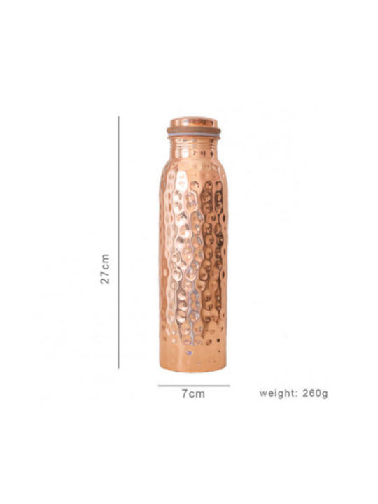 We Love The Planet Glass Water Bottle with Screw Cap Copper 900ml