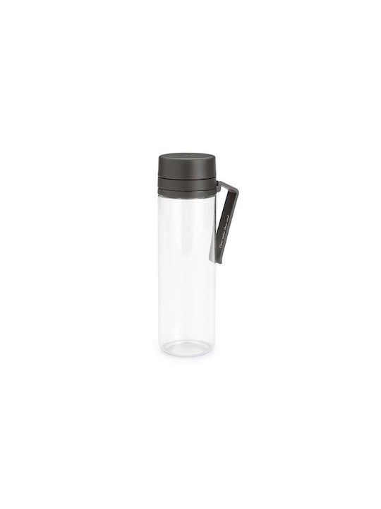 Brabantia Glass Water Bottle with Screw Cap Gray 500ml