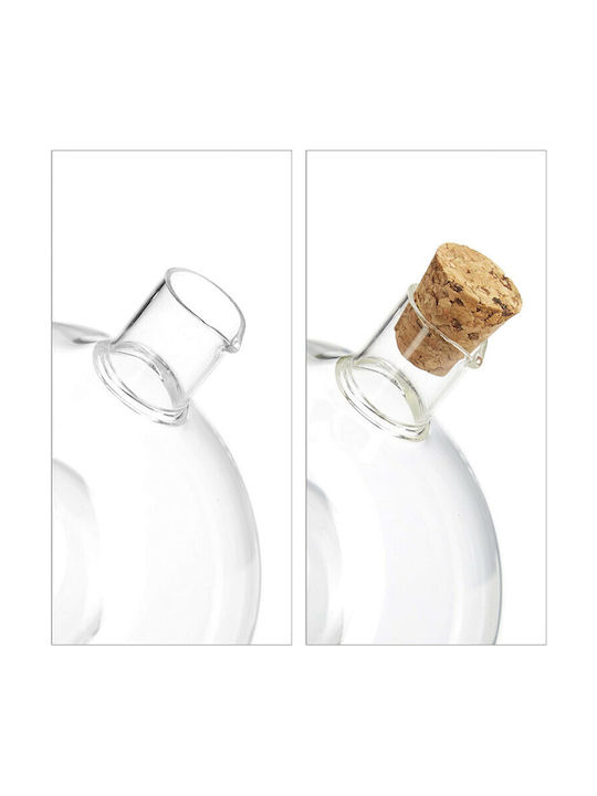 Relaxdays Δοχείο Λαδιού Γυάλινο με Ροή 375ml