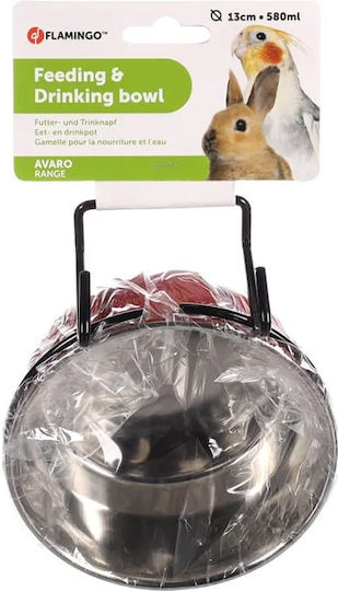 Flamingo Bird Feeder And Water Feeder For Birds In Red Colour