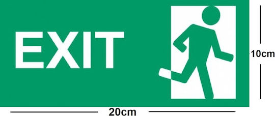 Self-adhesive Sign Exit 12201703