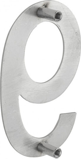 Thirard Πινακίδα με Αριθμό 9 σε Ασημί Χρώμα 10cm 00067559