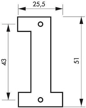 Thirard Πινακίδα με Αριθμό 1 σε Χρυσό Χρώμα 5.1cm 00967191
