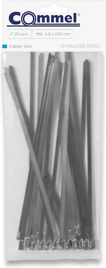 Commel Legături de cablu 500x7.9mm Negru 25pcs 365-184
