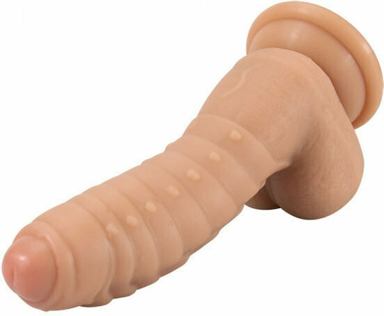 Mokko Toys Ρεαλιστικό Dildo με Όρχεις και Βεντούζα Flesh 18cm