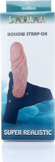 Gurtzeug mit Dildo in Hautfarbe