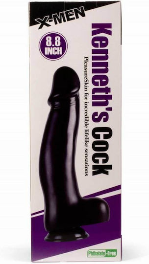 X-Men Cock Realistic Dildo with Balls and Suction Cup Black 38cm