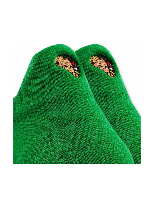 Axidwear Men's Solid Color Socks Green