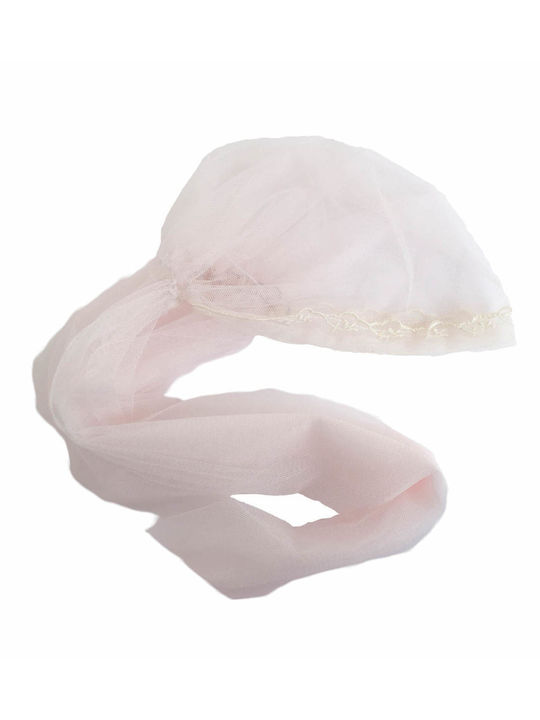 Nst Nastasia Pink Baptism Hair Accessory made of Tulle
