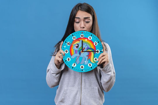 Koupakoupa Kinder Wanduhr Tiere Hölzernes 19εκ.