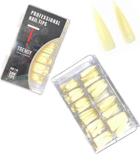 Trendy Color Cosmetics Nagelspitzen in Beige Farbe 500Stück 67036