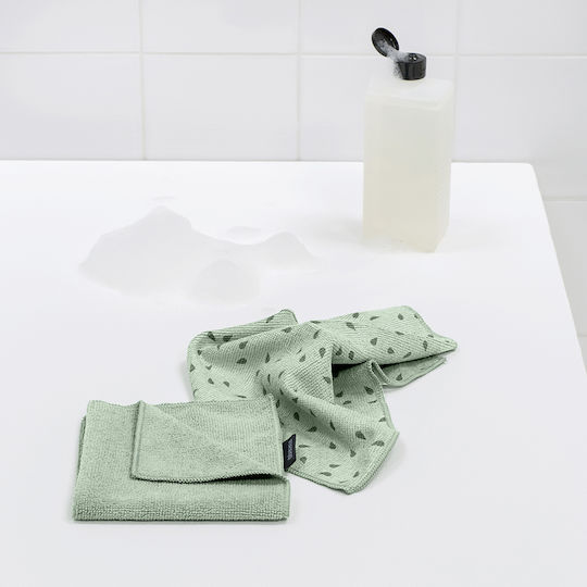 Brabantia Cleaning Cloths with Microfibers General Use Green 30x30cm 2pcs