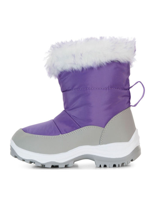 Arabella Kinder-Schneestiefeletten mit Klettverschluss Lila
