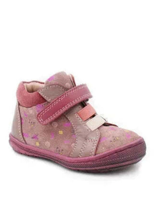 Anatomical Leather Kids Boots with Laces Brown