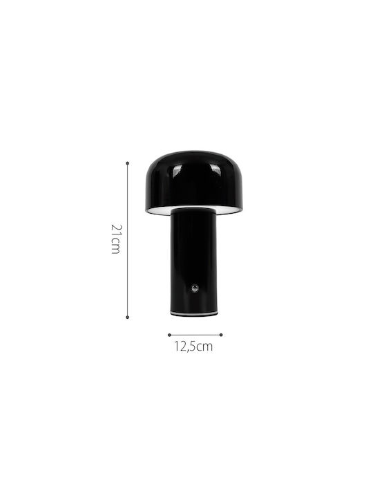Inlight Metall Tischlampe LED mit Blau Schirm und Basis