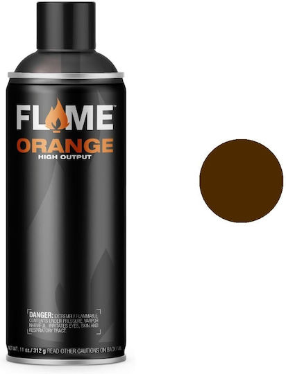 Flame Paint Σπρέι Βαφής Ακρυλικό με Ματ Εφέ Πορτοκαλί Chocolate 400ml