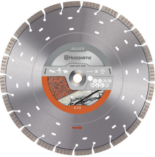 Husqvarna Vari-Cut S35 Diamond Blade Stone - Concrete Cutting Disc Construction Materials Hole Diameter 400mm 1pcs