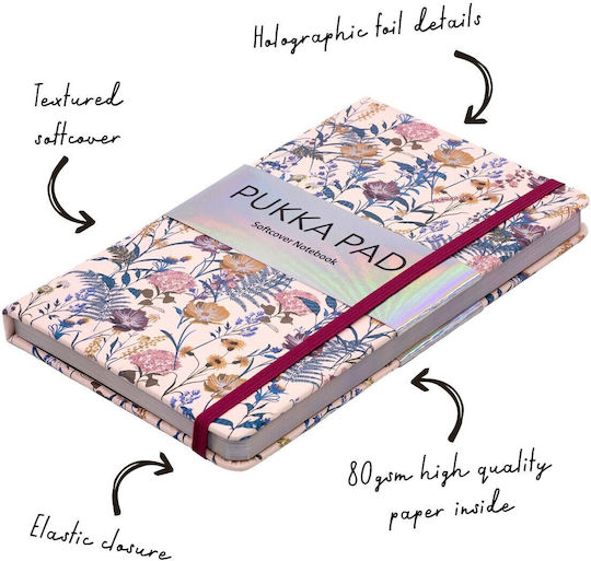 Pukka Pad Bloom Carnet 96 Foi Cu dungi cu Elastic Multicolor