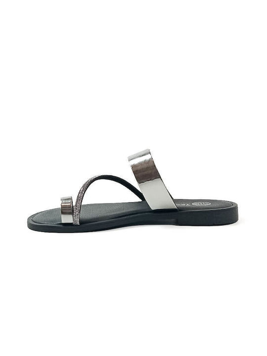 Tessera Women's Flat Sandals in Black Color