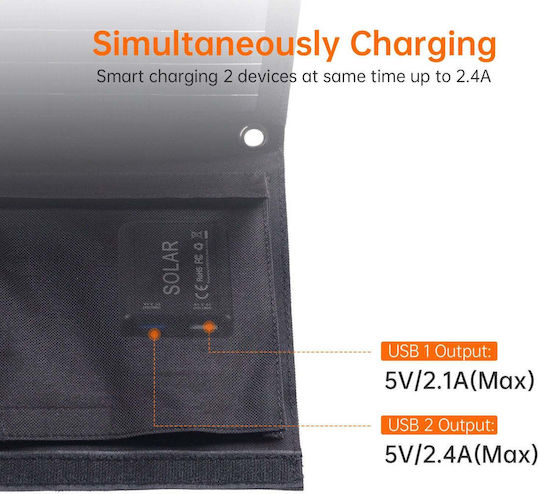 Choetech SC005 Αναδιπλούμενο Ηλιακό Panel Φορτιστής 22W με USB Output (Φορητών Συσκευών) (SC005)