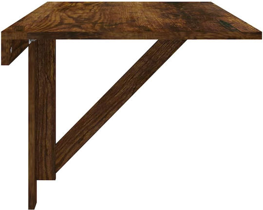 Table Kitchen Collapsible Wooden Smoked Oak 100x60x56cm
