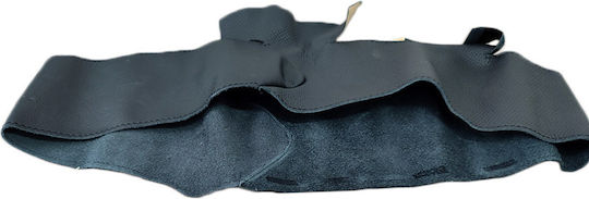 Simoni Racing Car Steering Wheel Cover Tailored made of Leatherette Black with Black Stitching