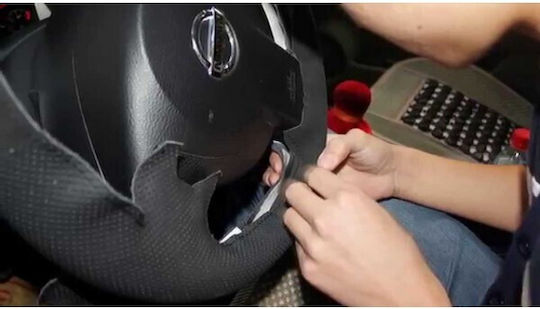 Simoni Racing Car Steering Wheel Cover Tailored made of Leatherette