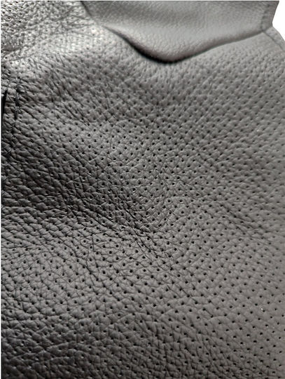 Simoni Racing Car Steering Wheel Cover Tailored made of Leatherette Black with Black Stitching