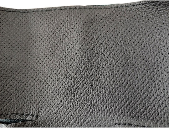Simoni Racing Car Steering Wheel Cover Tailored made of Leatherette Black with Black Stitching