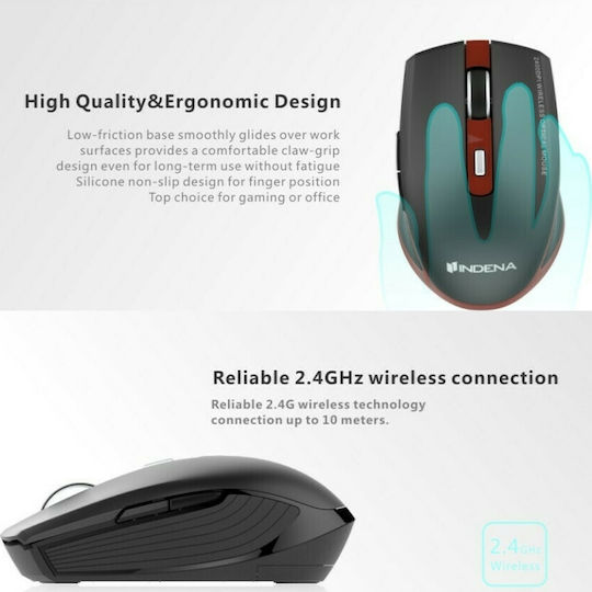 Indena G-219 Wireless Gaming Mouse Black