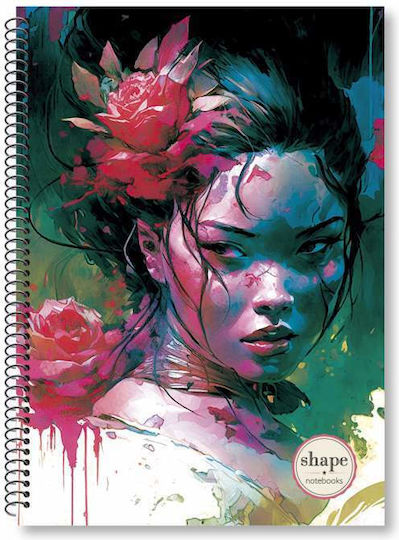 Shape Notebooks Spiral Heft Geregelt A4 2 Themen Women 1Stück (Μiverse Farben)
